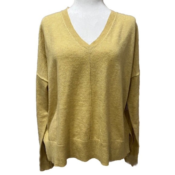 KERISMA Womens Yellow Sweater Sz S/M Wool Relaxed Comfy Cabincore Cozy Lagenlook - Picture 1 of 11